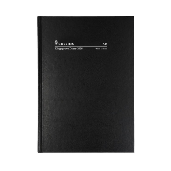 Picture of DIARY 2026 COLLINS KINGSGROVE A4 WTV BLACK