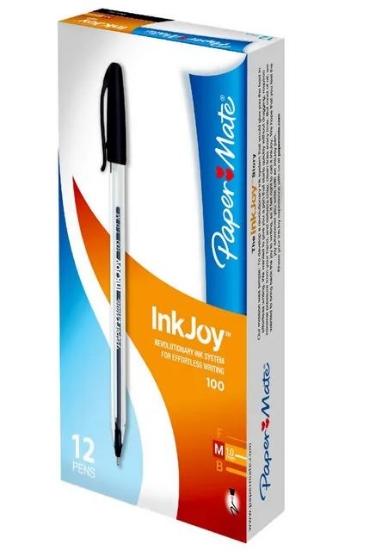 Picture of PEN PAPERMATE INKJOY BLACK BX12