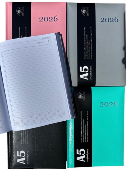 Picture of 2026 DIARY A5 DAY TO PAGE GLOSS COVER