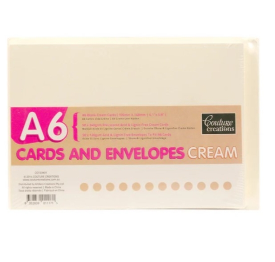 Picture of CARD + ENVELOPE CREAM A6
