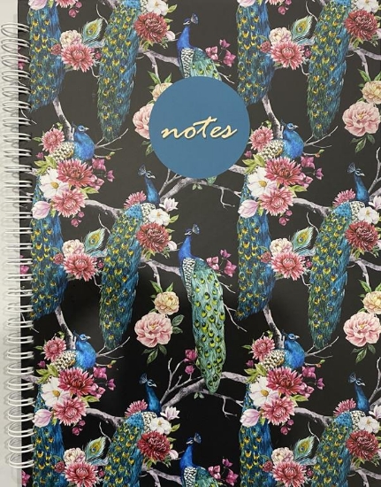 Picture of NOTE BOOK PEACOCK WIRO QUARTO