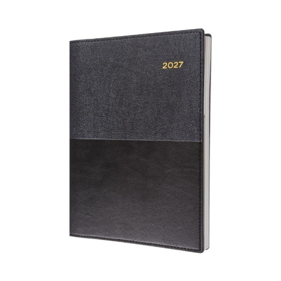 Picture of DIARY 2027 VANESSA A4 SPIRAL WTV BLACK